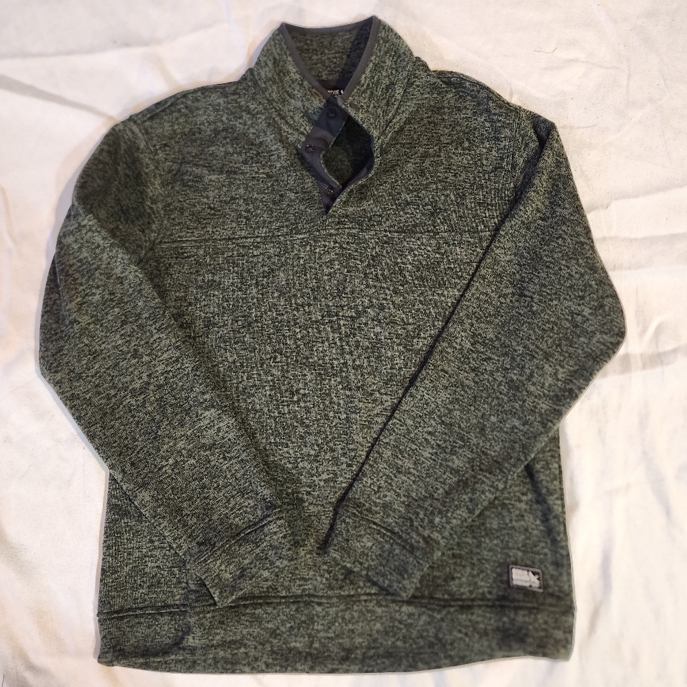 Eddie Bauer Radiator Fleece Pullover Quarter Snap Green Size L